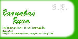 barnabas ruva business card